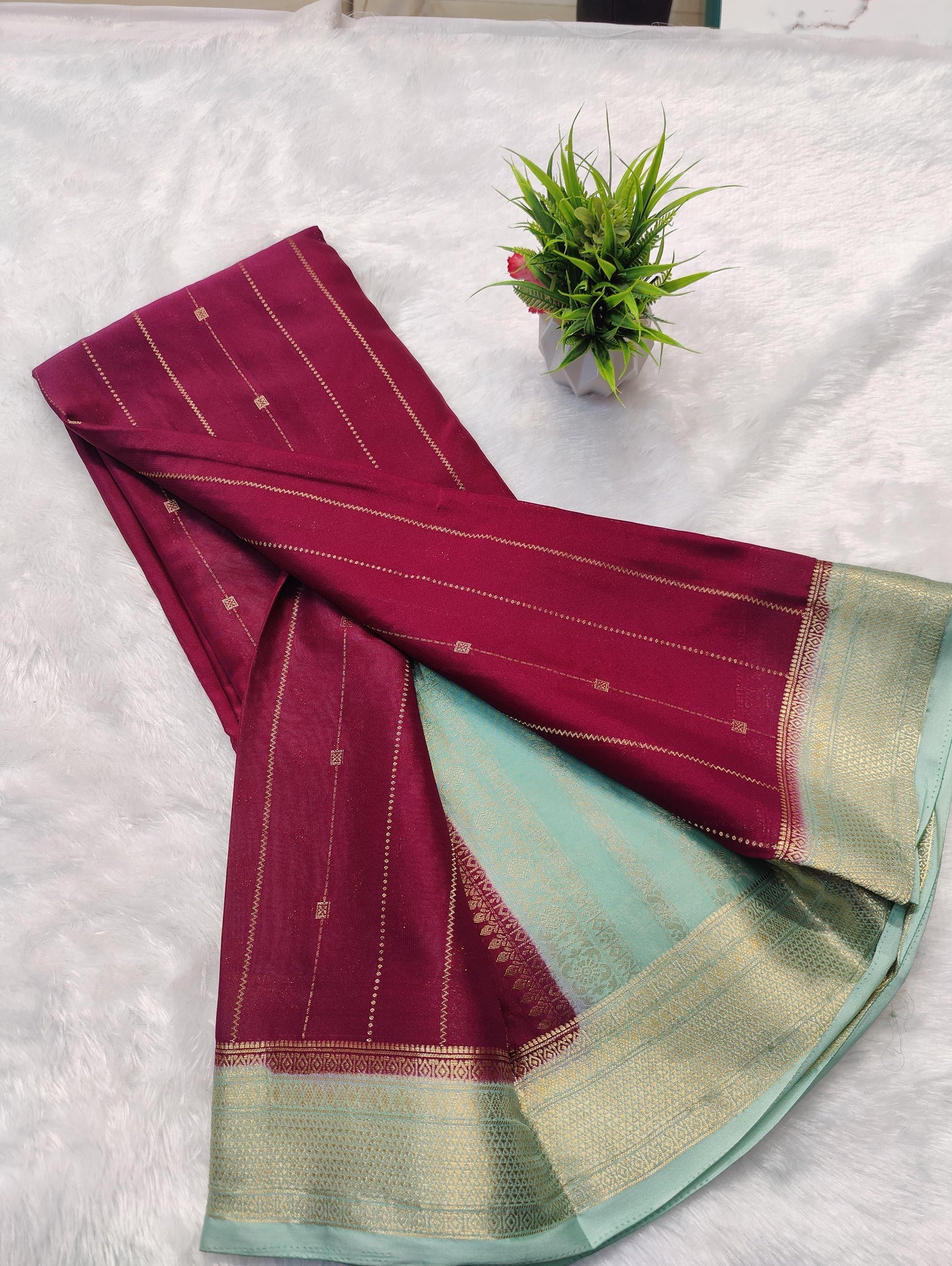 Mysore semi crepe silk saree