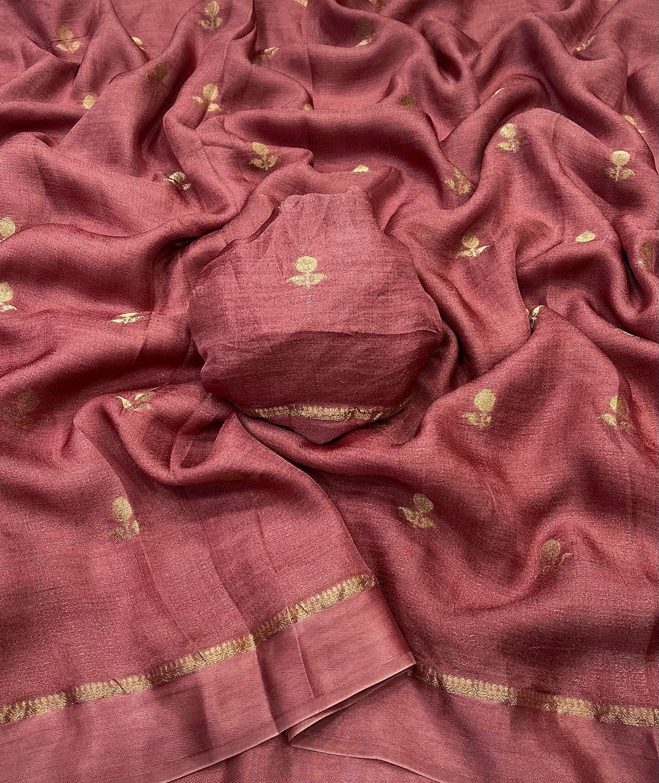 Pure soft Viscose Khadi silk saree