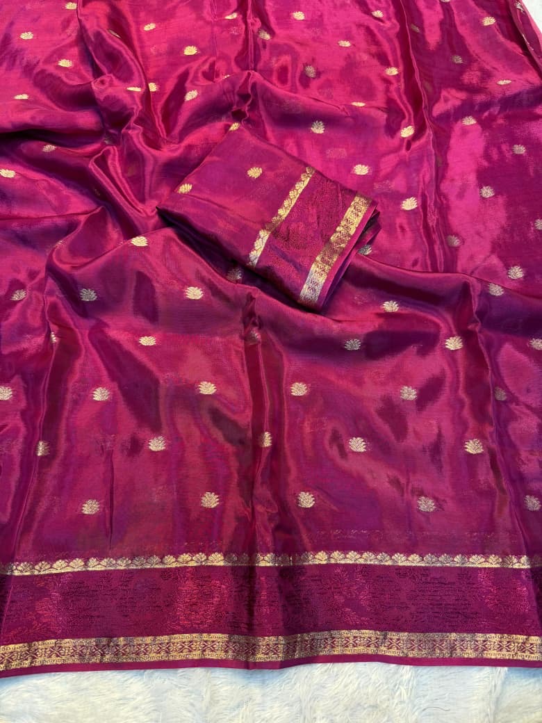Viscose crepe silk saree