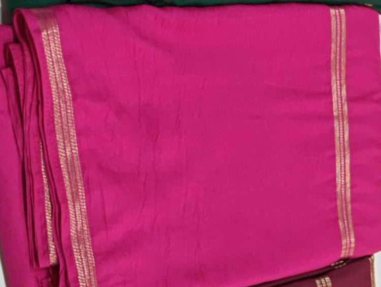 Mysore semi crepe silk saree with bentex border
