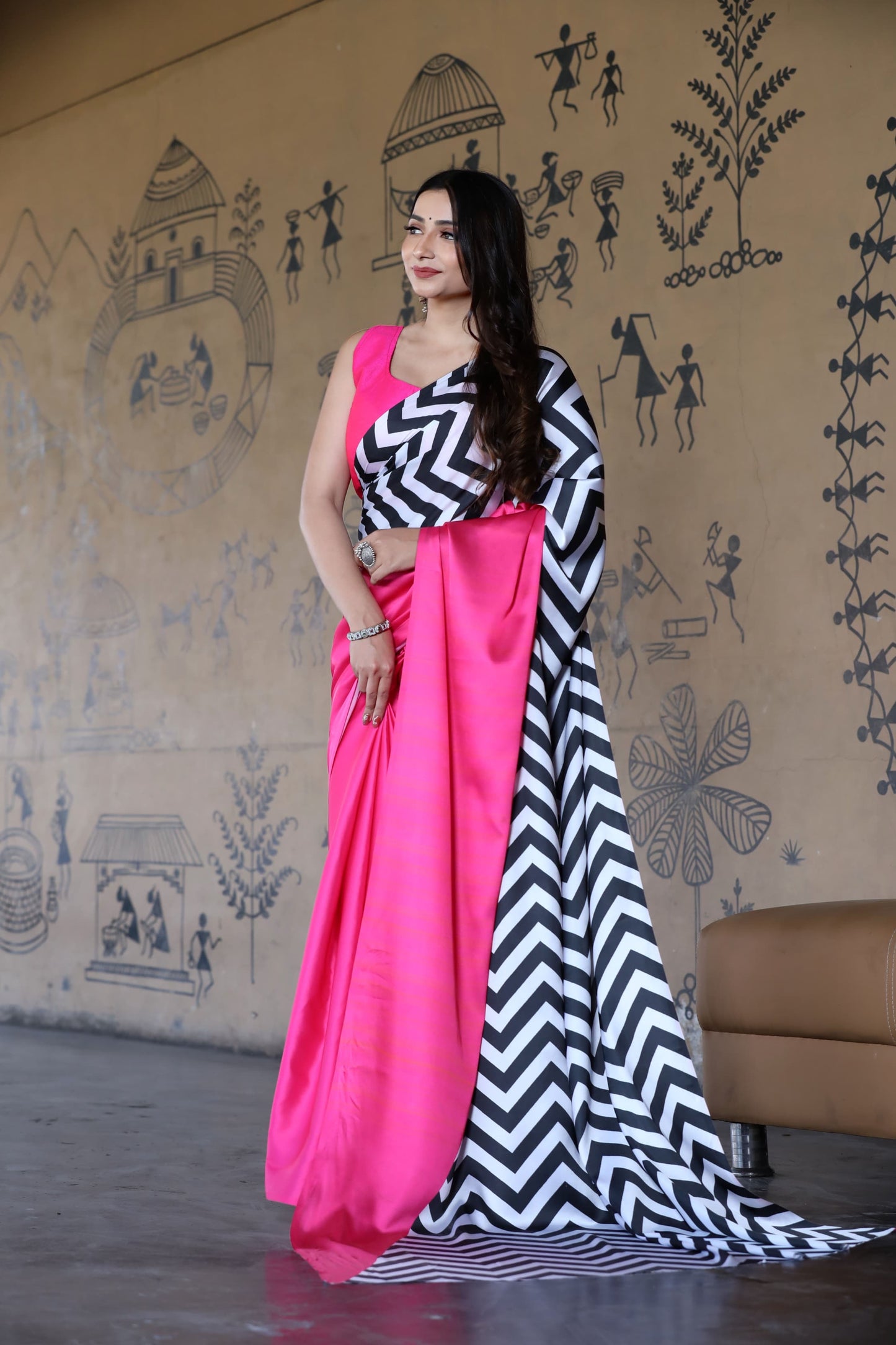 Ajrak Modal saree