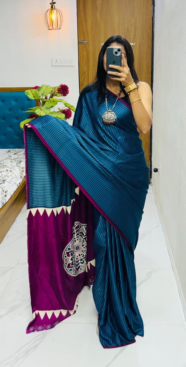 Ajrak Modal saree