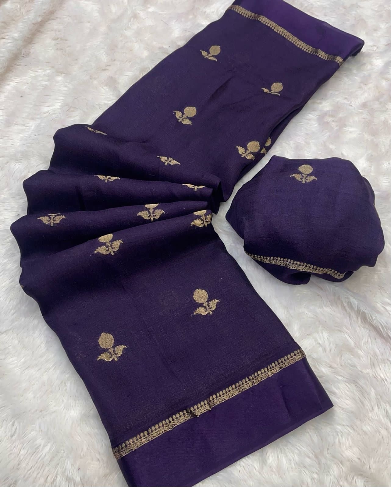 Pure soft Viscose Khadi silk saree