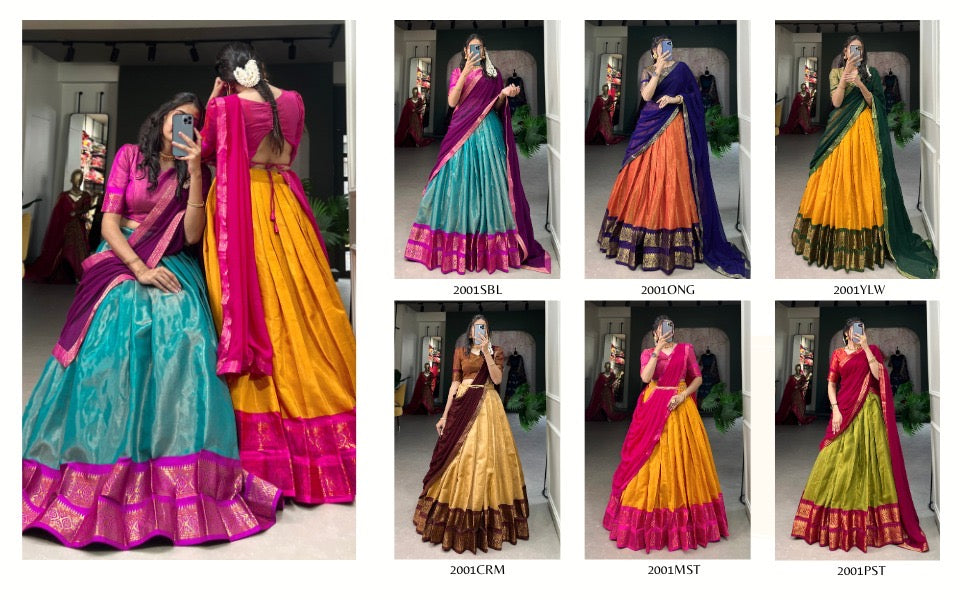 Traditional Lehenga set - stitched lehenga set with unstitched blouse piece