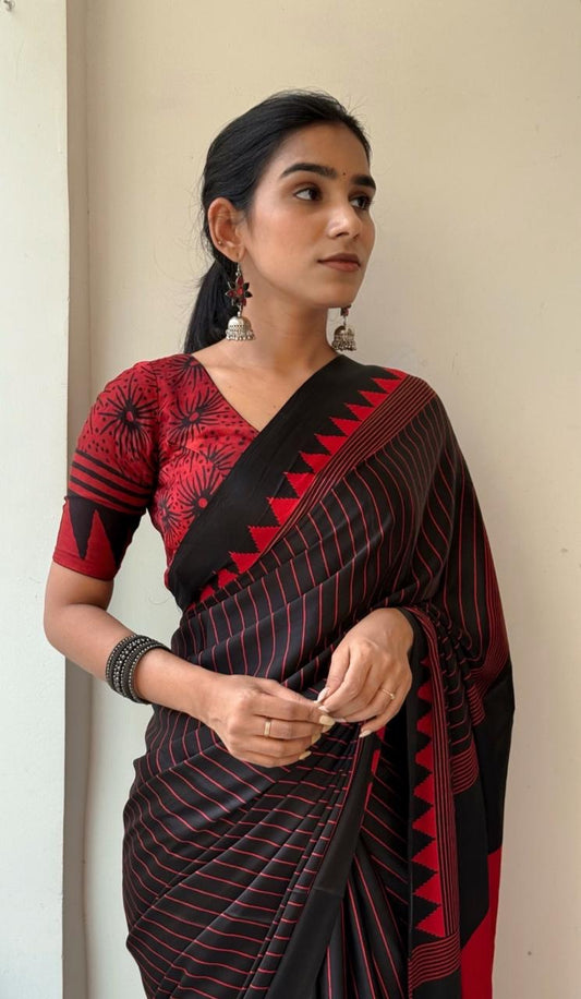Ajrak Modal saree