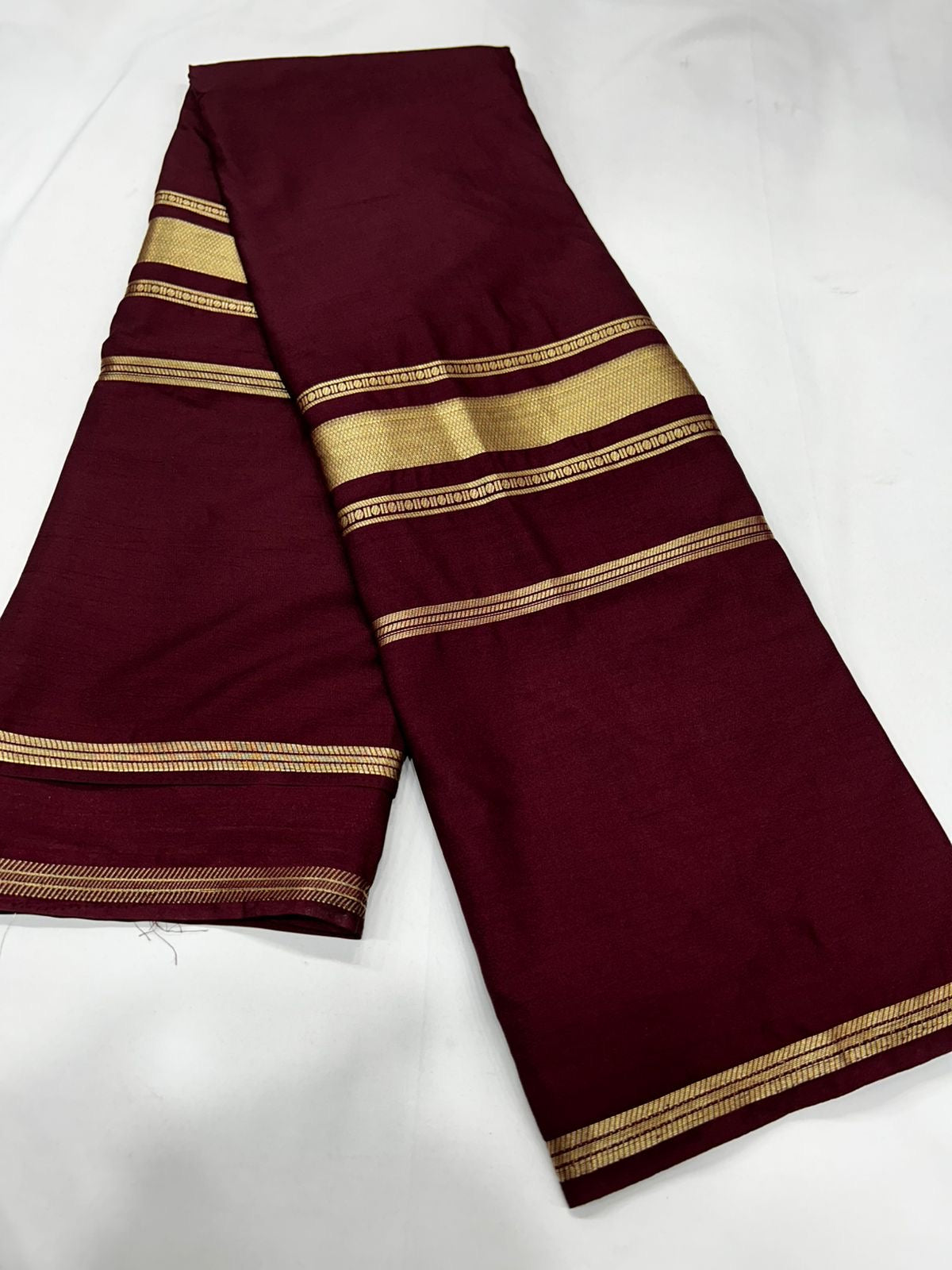 Mysore semi crepe silk saree with bentex border