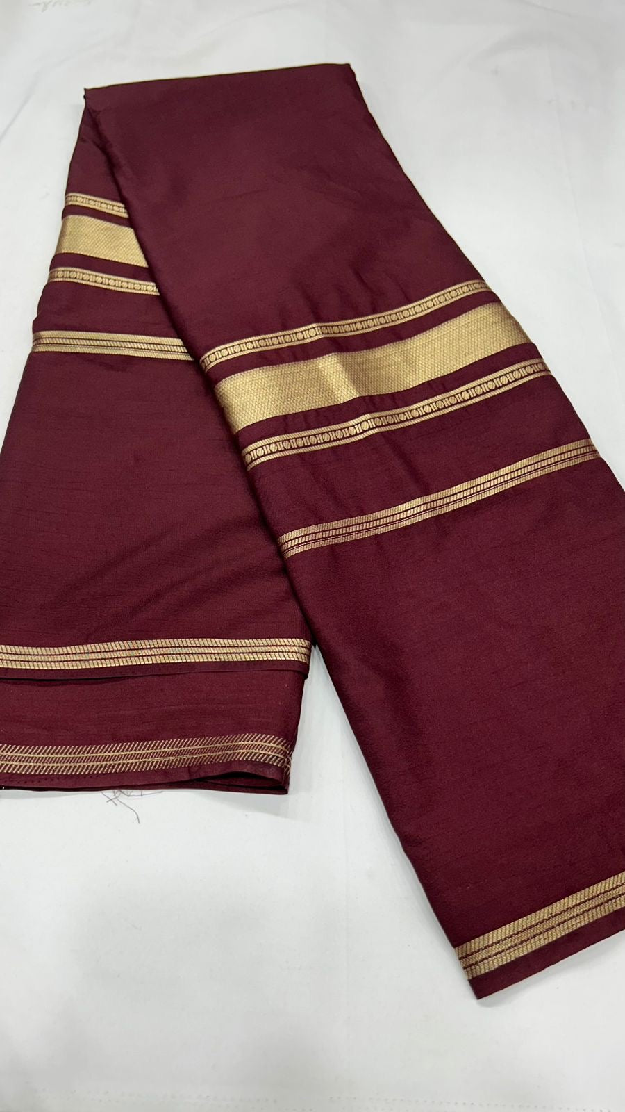 Mysore semi crepe silk saree with bentex border
