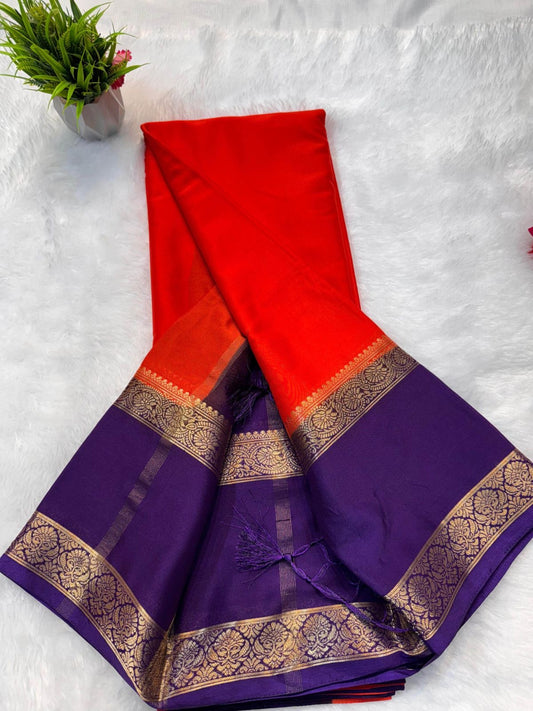 Mysore semi crepe silk saree