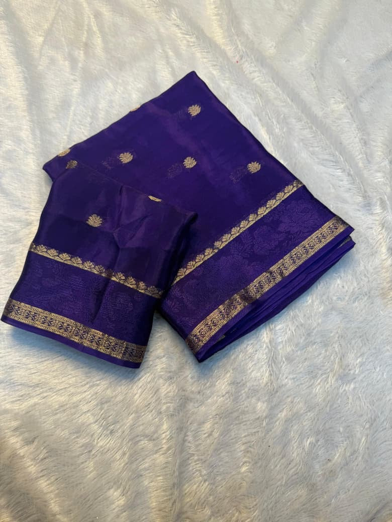 Viscose crepe silk saree