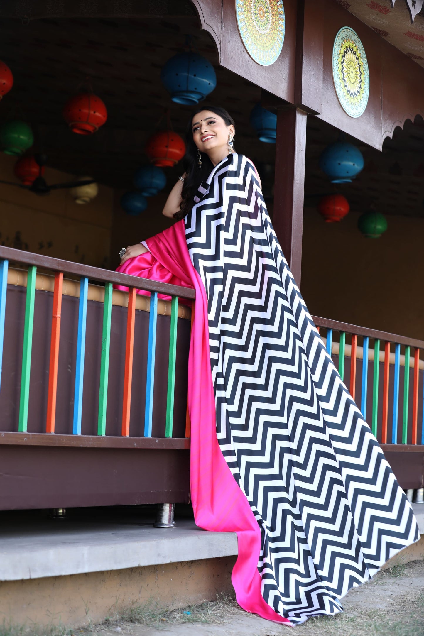 Ajrak Modal saree