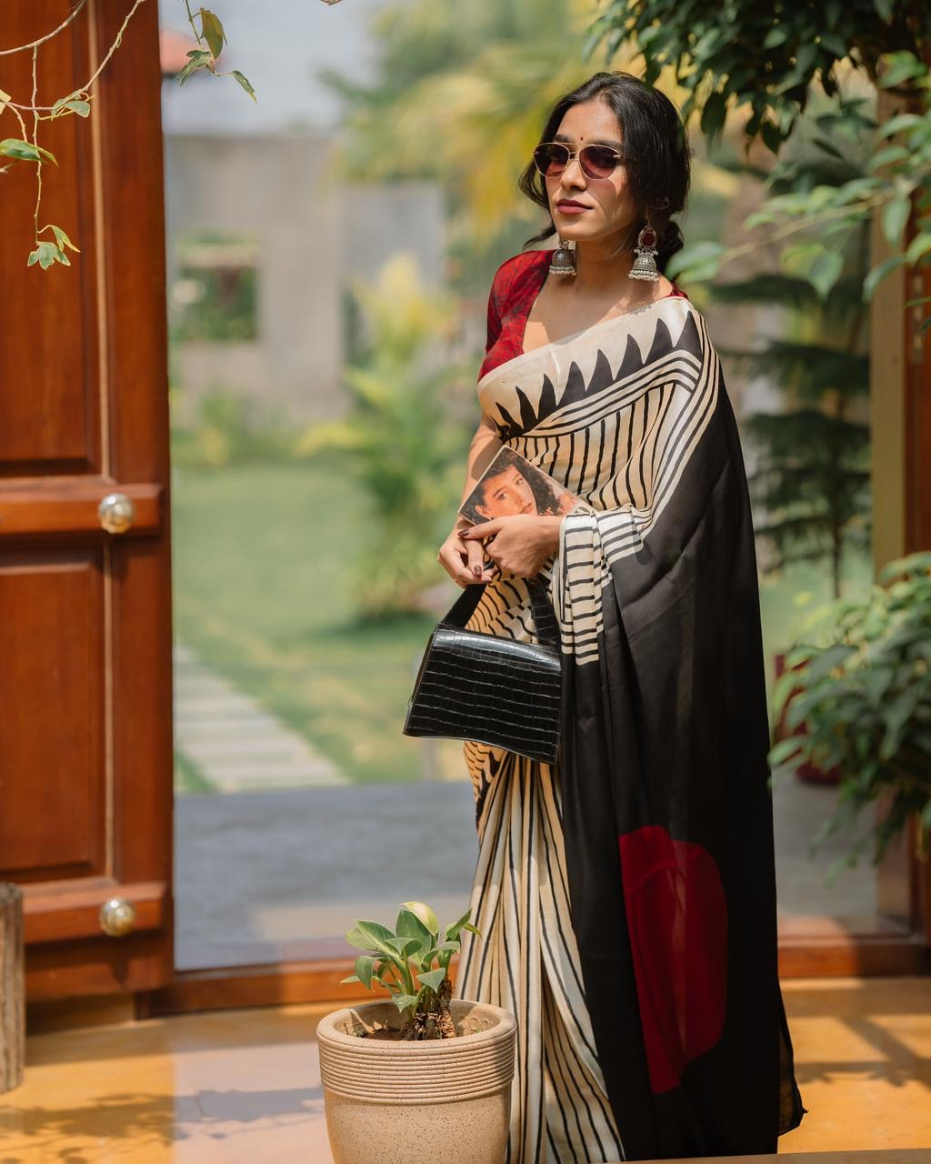 Ajrak Modal saree