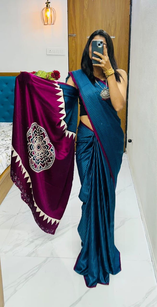 Ajrak Modal saree