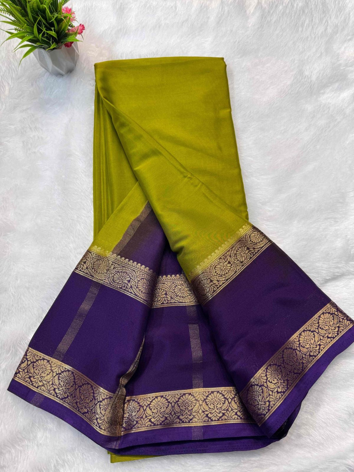 Mysore semi crepe silk saree