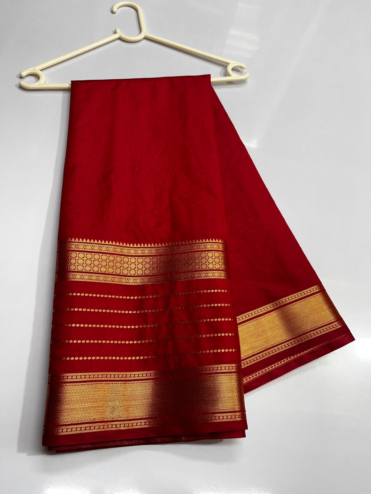 Soft silk saree with golden border