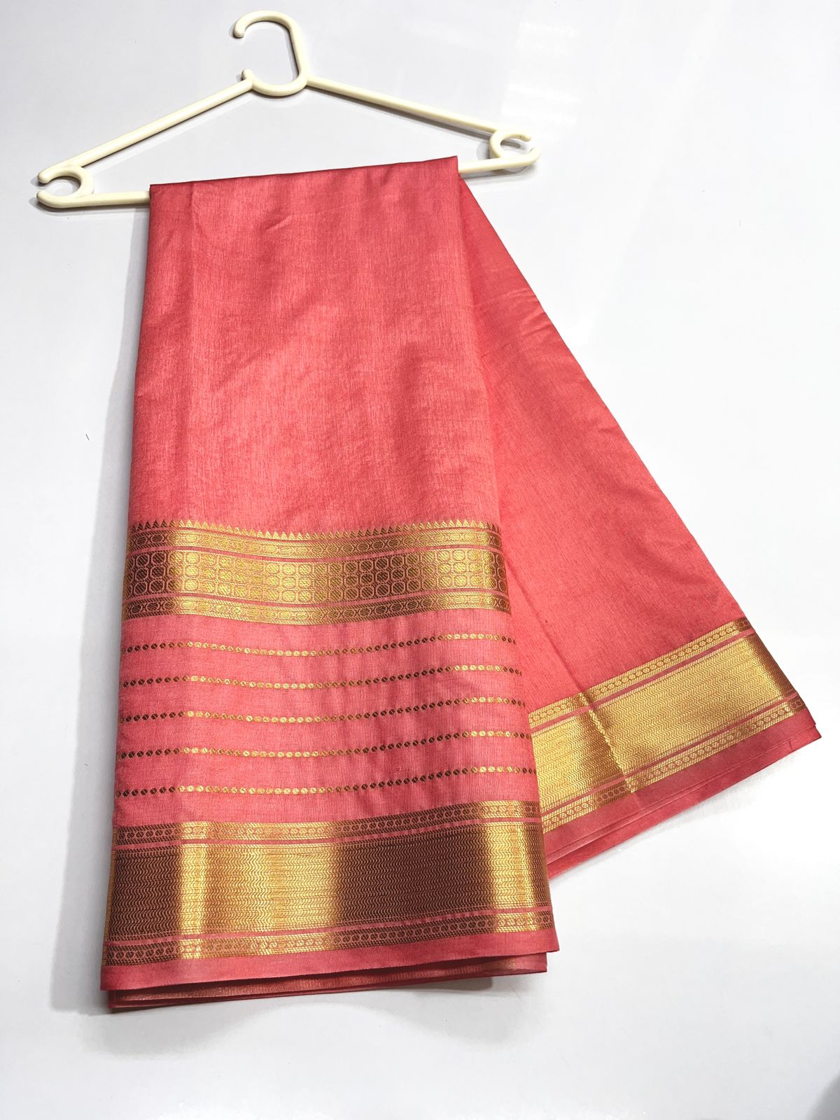 Soft silk saree with golden border