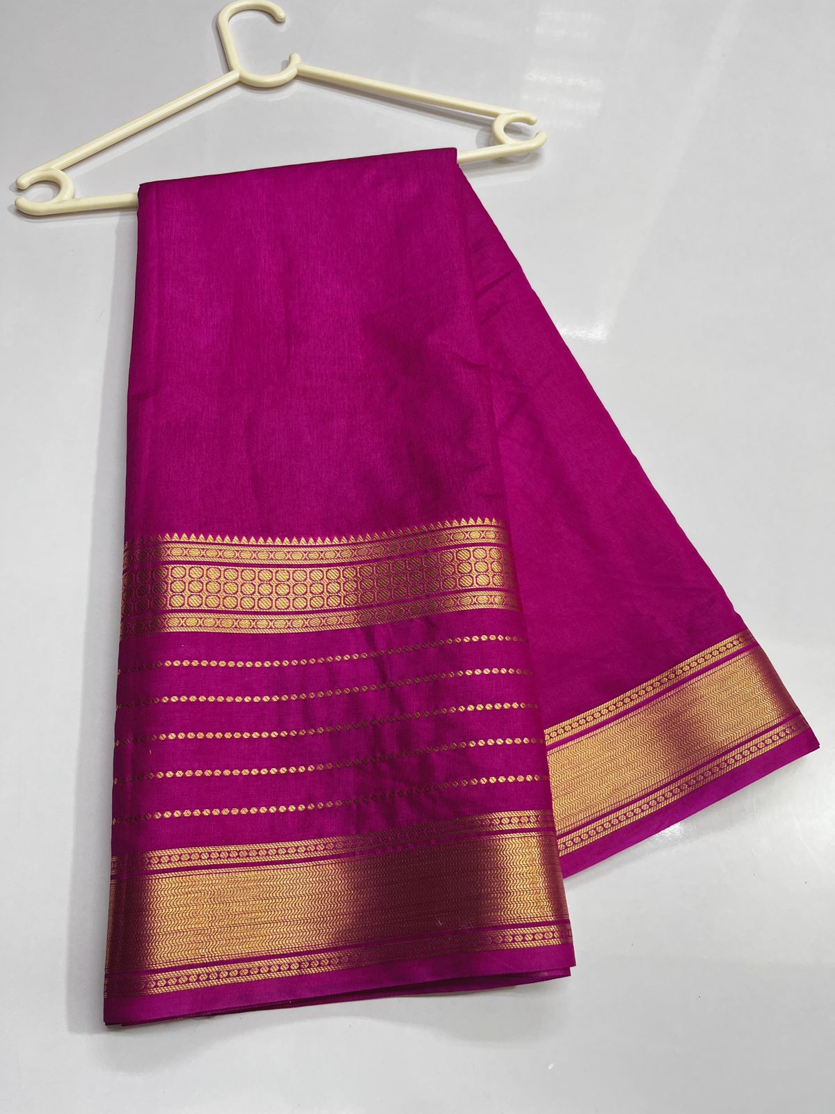 Soft silk saree with golden border