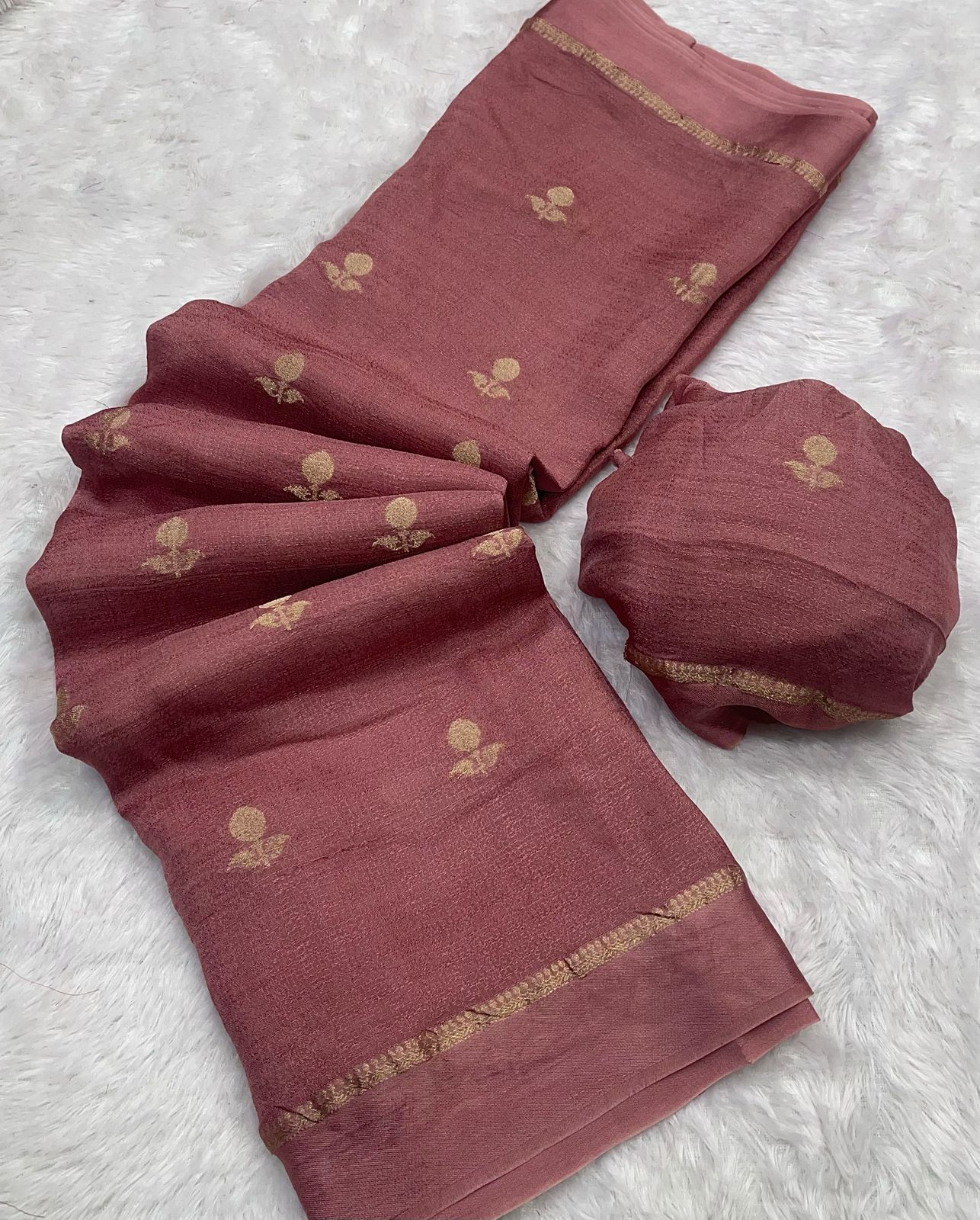 Pure soft Viscose Khadi silk saree