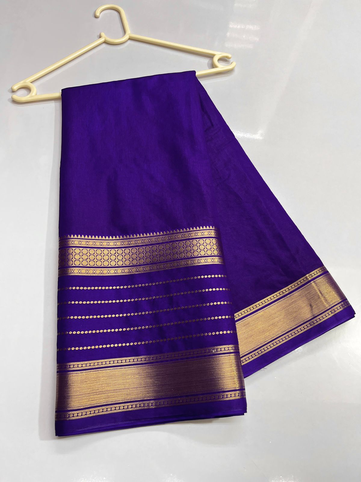 Soft silk saree with golden border