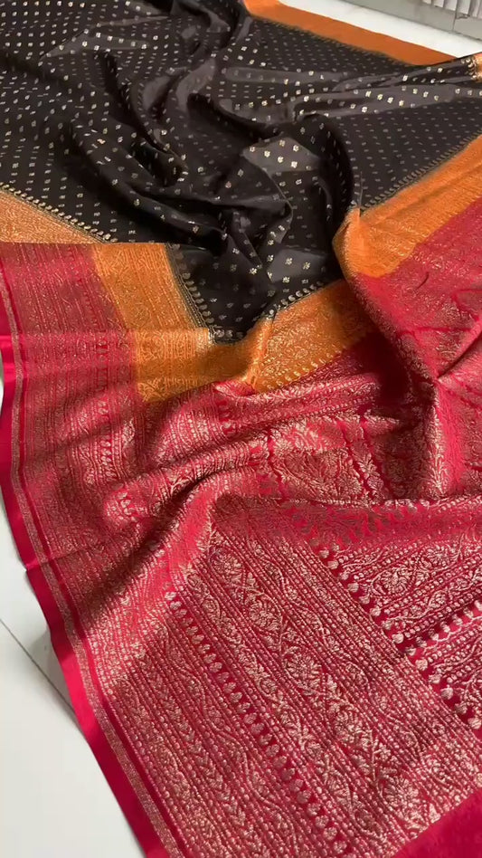 Banarasi Crepe Khaddi Saree
