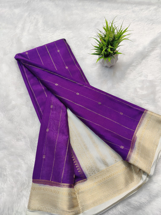 Mysore semi crepe silk saree