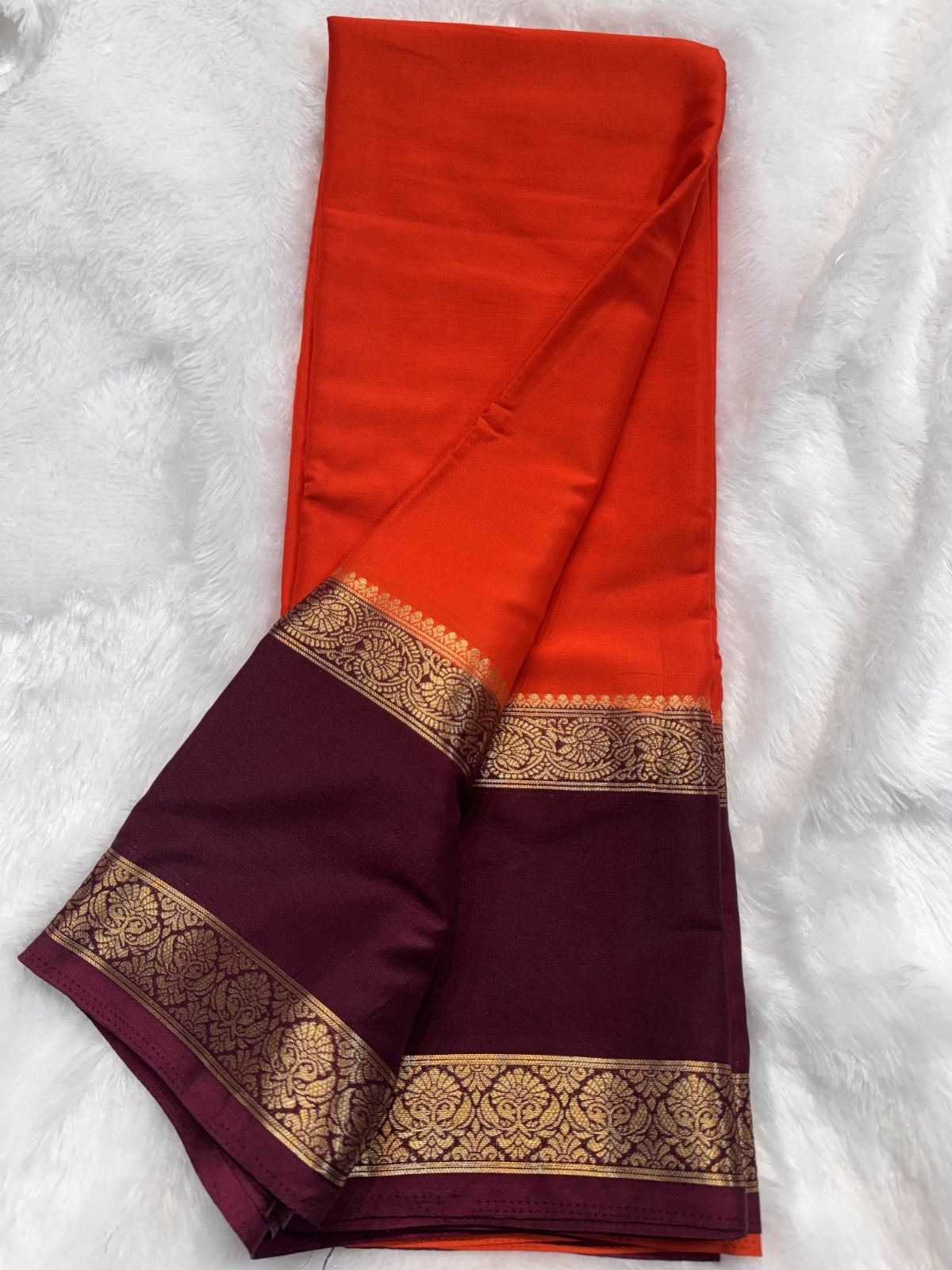Mysore semi crepe silk saree