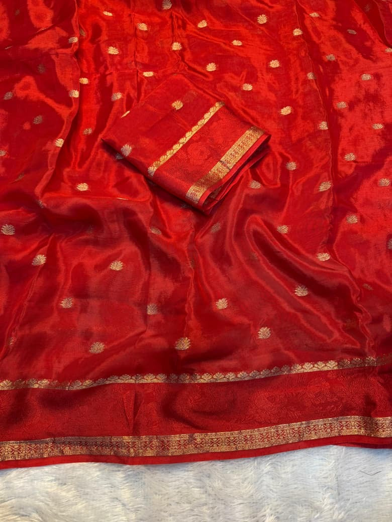 Viscose crepe silk saree