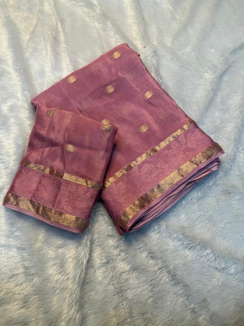 Viscose crepe silk saree