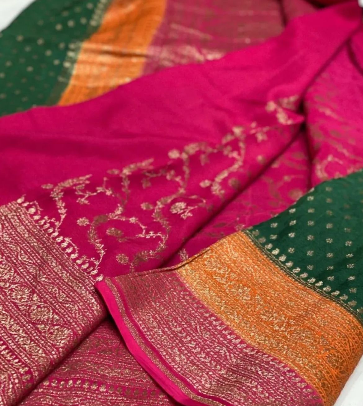 Banarasi Crepe Saree - Preorder